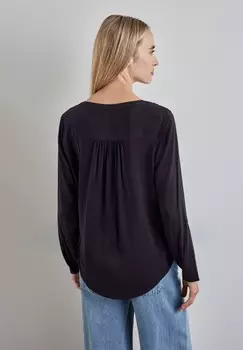 Блуза BASIC IN UNIFARBE Street One, темно-фиолетовый