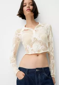 Блуза Bershka, белый