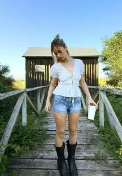 Блуза Bershka, бежевый