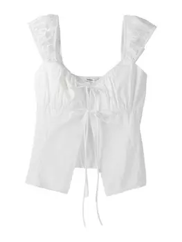 Блуза Bershka Blouse, белый