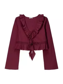 Блуза Bershka, бордовый