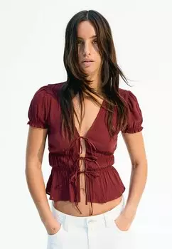 Блуза Bershka, бургундия