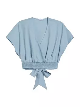 Блуза Bershka, светло-синий