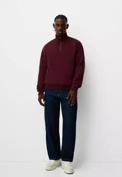 Блуза Bershka, темно-красный