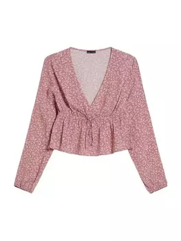 Блуза Bershka, темно-розовый