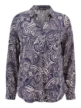 Блуза Betty Barclay langarm, цвет blau/beige