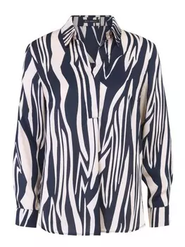 Блуза Betty Barclay langarm, цвет dark blue/beige