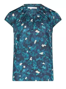 Блуза BETTY & CO kurzarm, цвет dark blue/petrol
