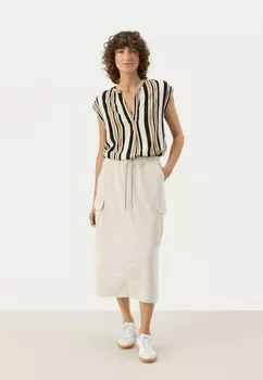 Блуза BJARKA Part Two, коричневый