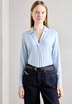 Блуза BLOUSE LONG SLEEVE POLO COLLAR Marc O'Polo, светло-голубой