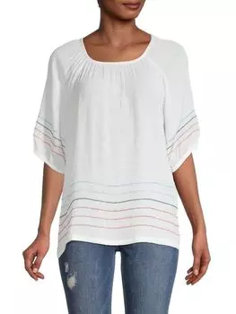 Блуза Bobeau вышитая, черный