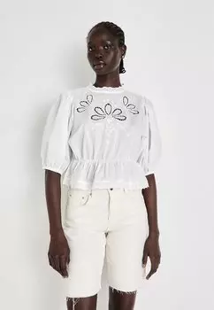 Блуза BOHO Gina Tricot, белый