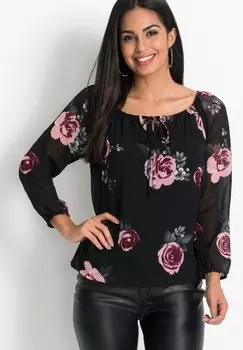 Блуза bonprix, черный