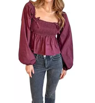 Блуза Bowtique Bliss в малиновом цвете LE LIS