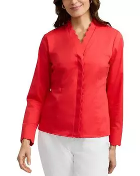 Блуза Bridget из матового сатина Foxcroft, красный