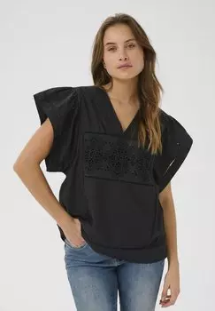 Блуза BRODERI ANGLAIS Culture, черный