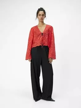 Блуза BRODERIE Object, красный