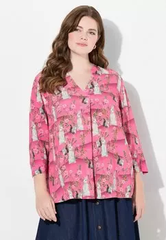 Блуза BUNNY 3/4 SLEEVE Ulla Popken, фуксия