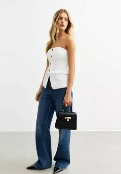 Блуза BUTTON FRONT BANDEAU - Top New Look, белый