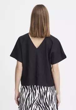 Блуза BYFALAKKA VNECK BLOUSE b.young, черный деним