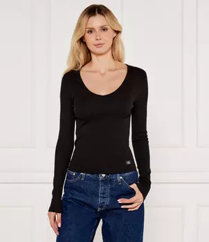 Блуза CALVIN KLEIN JEANS Slim Fit, черный