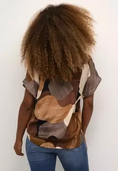 Блуза CAPSLEEVE Culture, коричневый