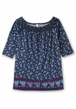 Блуза CARMEN Sheego, темно-синий