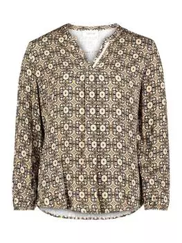 Блуза CARTOON Blusenshirt mit Muster, цвет Camel/Black
