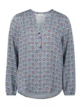Блуза CARTOON Casual-Bluse mit Muster, цвет Wei/Blau