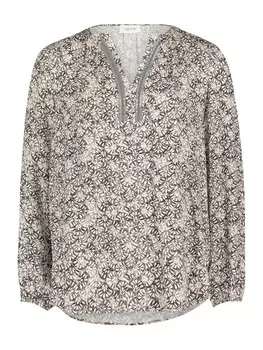 Блуза CARTOON langarm, белый/черный