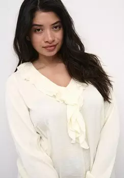 Блуза CASSA Kaffe Curve, бежевый