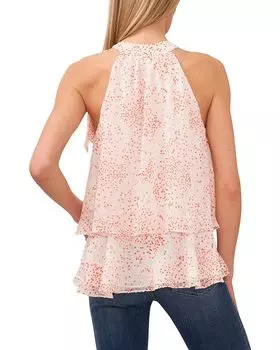 Блуза CeCe Tie Neck Halter Double Layer Blouse, цвет New Ivory