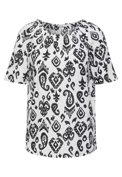 Блуза CECIL Blouse, черный/белый