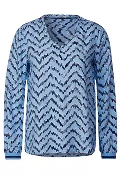 Блуза Cecil, пятнистый синий