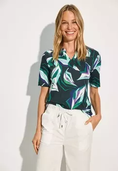 Блуза Cecil, темно-зелено-пятнистый
