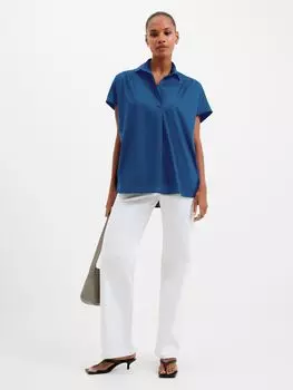 Блуза Cele из крепа-поповер French Connection, глубины океана