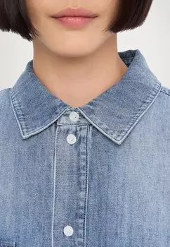 Блуза CHAMBRAY MICHAEL Michael Kors, светло-голубой деним