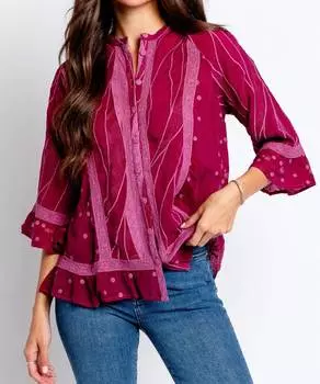 Блуза Chamulla цвета розового вина Johnny Was