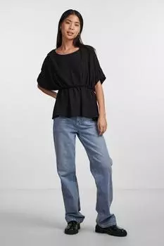 Блуза - Черный - Свободный крой PIECES