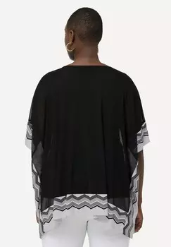 Блуза CHEVRON Ulla Popken, черный