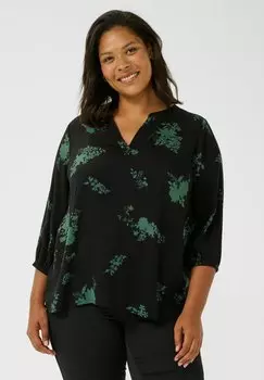 Блуза CLAIRA Kaffe Curve, черный