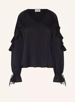 Блуза CLAUDIE PIERLOT mit Volants, темно-синий