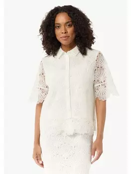 Блуза comma Bluse kurzarm, белый