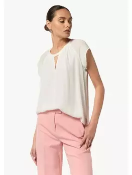 Блуза comma Bluse kurzarm, белый