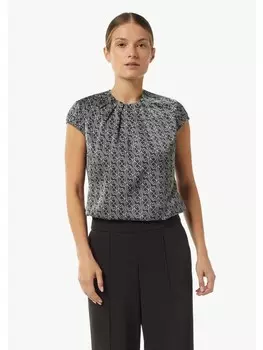 Блуза comma Bluse kurzarm, черный