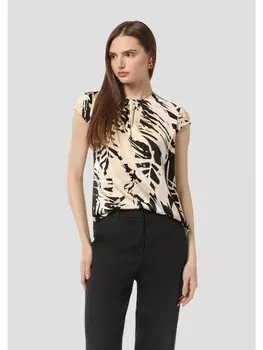 Блуза comma Bluse kurzarm, черный