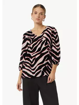 Блуза comma Bluse kurzarm, розовый