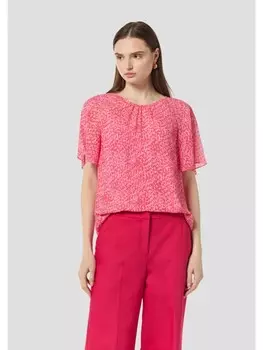 Блуза comma Bluse kurzarm, розовый