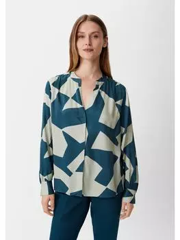 Блуза comma Bluse langarm, бирюзовый