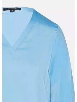 Блуза comma Bluse langarm, синий